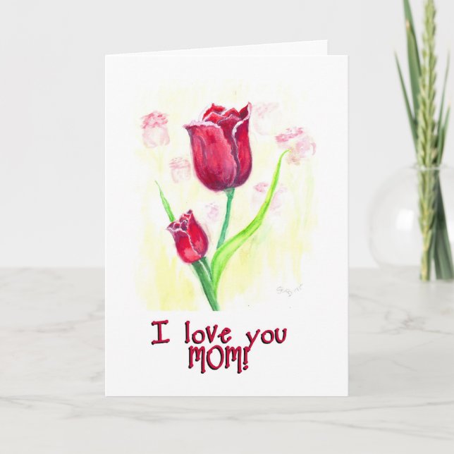 Te amo la tarjeta de mamá (Anverso)
