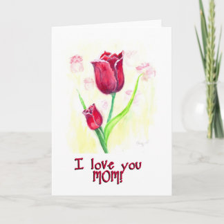 Te amo la tarjeta de mamá