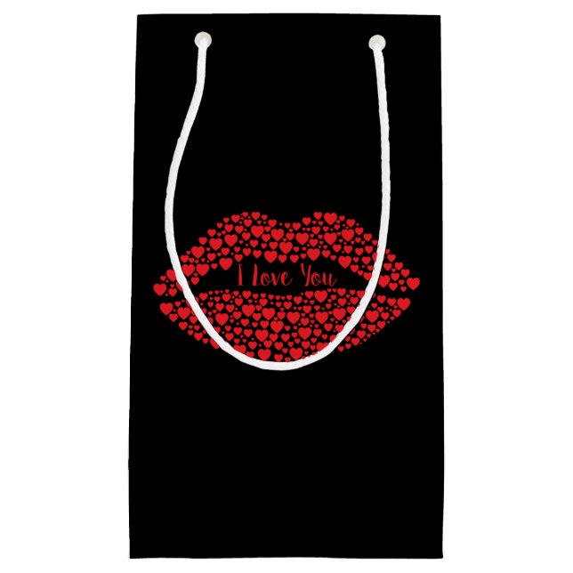 Te amo las bolsas de regalo de los labios rojos (Anverso)