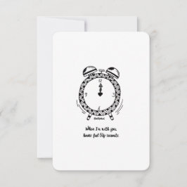 Te amo, las horas se sienten como segundos, tarjet