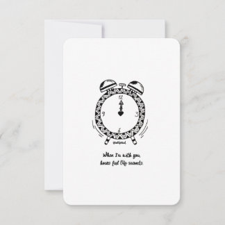 Te amo, las horas se sienten como segundos, tarjet