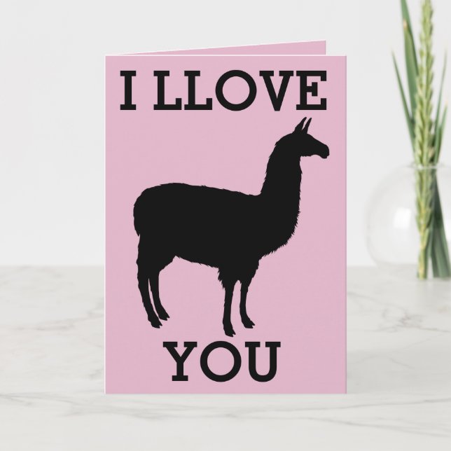 TE AMO LAS TARJETAS LLAMA (Anverso)