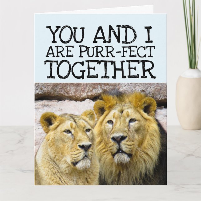 TE AMO LAS TARJETAS ROMÁNTICAS DE LION (Anverso)