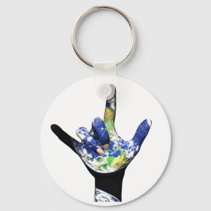 Te amo llavero de la tierra del planeta