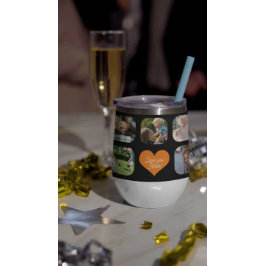 Te amo mamá collage de fotos personalizado negro