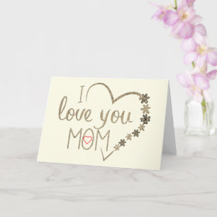 Te Amo Mamá Feliz Día de las Madres Tarjeta con Co