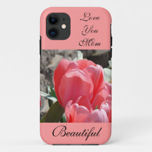 Te Amo Mamá fundas para iPhone 5 Tulipanes Rosados