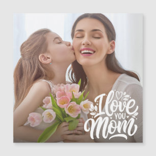 Te Amo Mamá Personalizado Foto Tarjeta Magnética