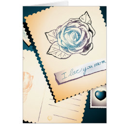 Te amo mamá, tarjeta