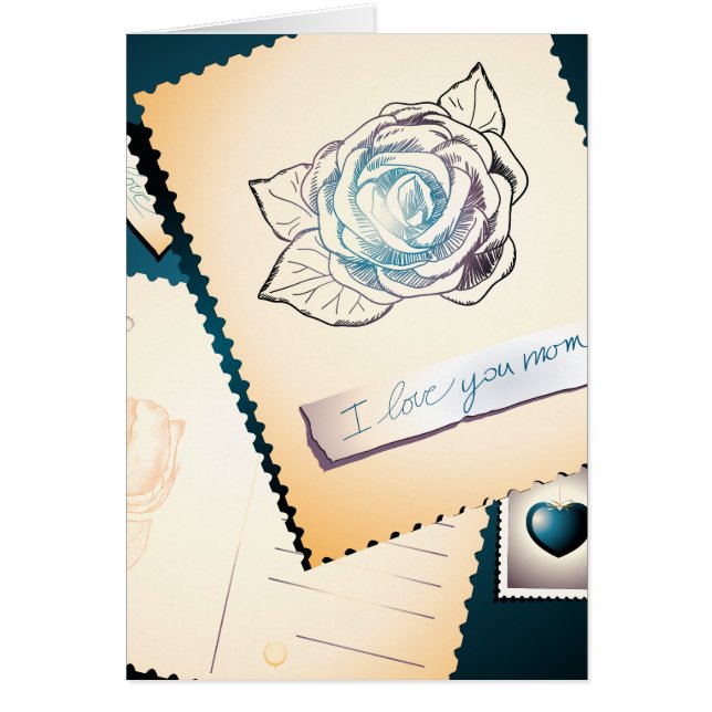 Te amo mamá, tarjeta (Frente)