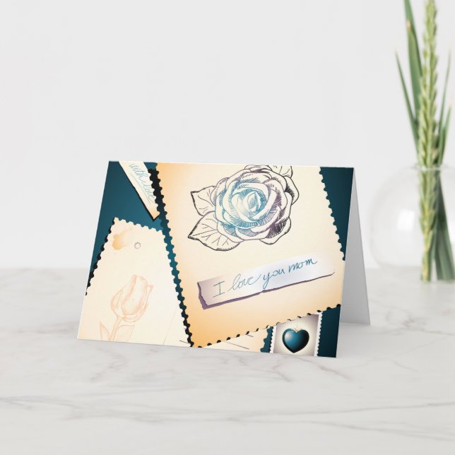 Te amo mamá, tarjeta (Anverso)