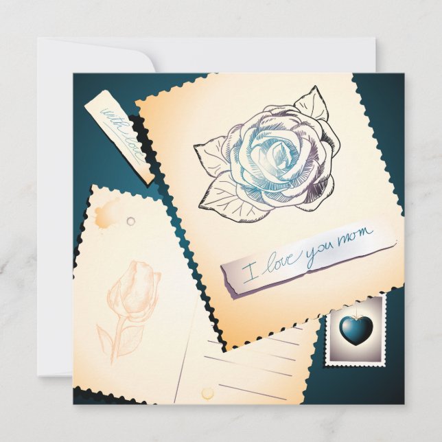 Te amo mamá, tarjeta (Anverso)