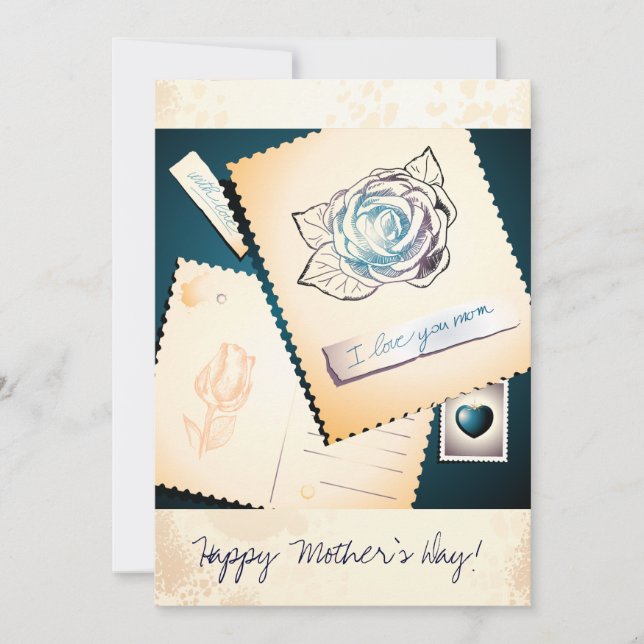 Te amo mamá, tarjeta (Anverso)