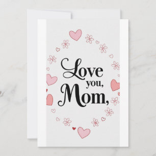 Te amo mamá, tarjeta de regalo de Día de la Madre