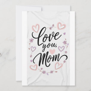 Te amo mamá, tarjeta de regalo de Día de la Madre