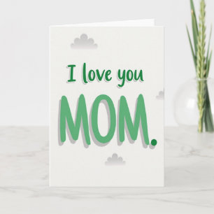 Te Amo Mamá Tarjeta Simple Dulce