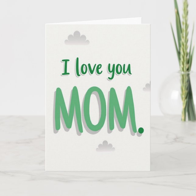 Te Amo Mamá Tarjeta Simple Dulce (Anverso)