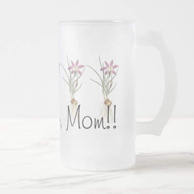 ¡Te amo, MAMÁ! Taza linda del arte de las flores (Derecha)