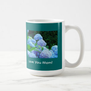 ¡Te Amo Mamá! tazas regalos de Navidad Hortensias