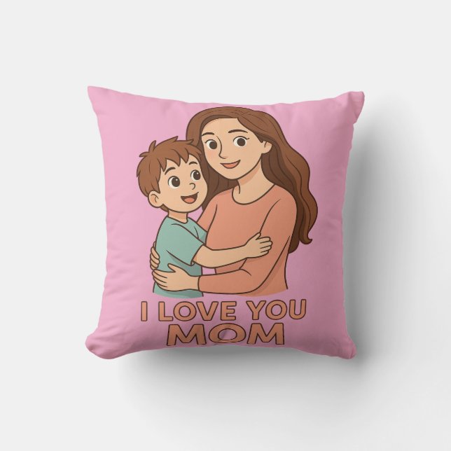 Te Amo Mamá, Un Regalo De Cojín decorativo Cute (Anverso)