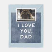 Te amo, manta de encargo azul marino de la foto