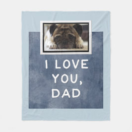 Te amo, manta de encargo azul marino de la foto