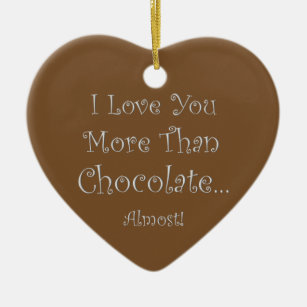 Te amo más que adorno de chocolate corazón