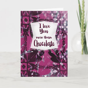 Te amo más que al chocolate – Tarjeta de aniversar