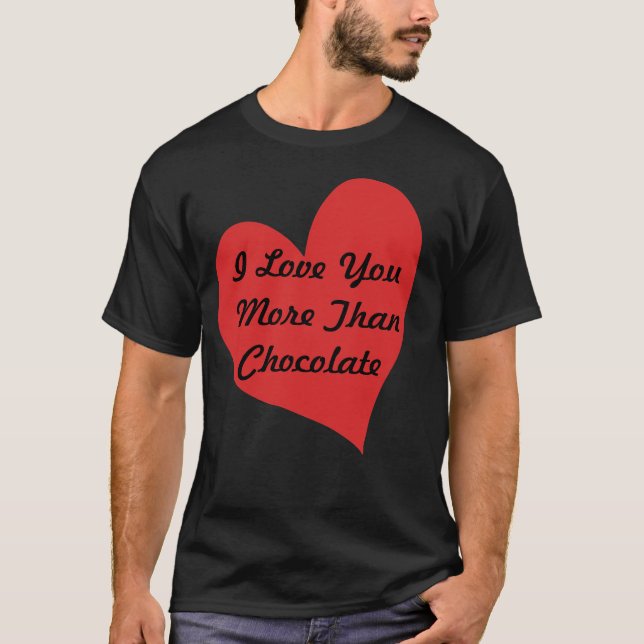 Te amo más que la camiseta de chocolate (Anverso)