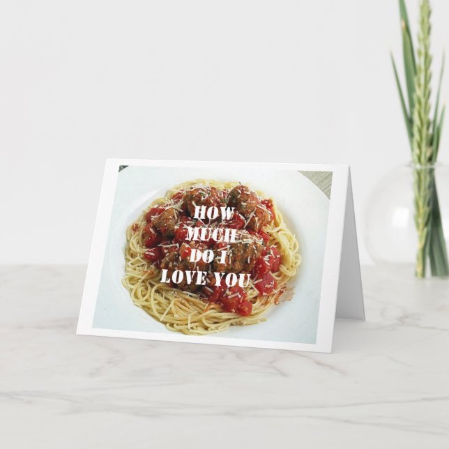 ***TE AMO MÁS QUE PASTA*** TARJETA DE AMOR ITALIAN (Anverso)