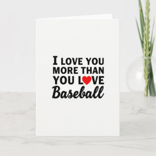 Te Amo Más Que Tarjeta de Béisbol