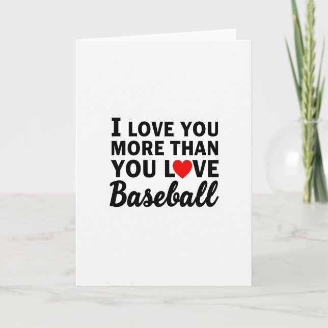 Te Amo Más Que Tarjeta de Béisbol (Anverso)