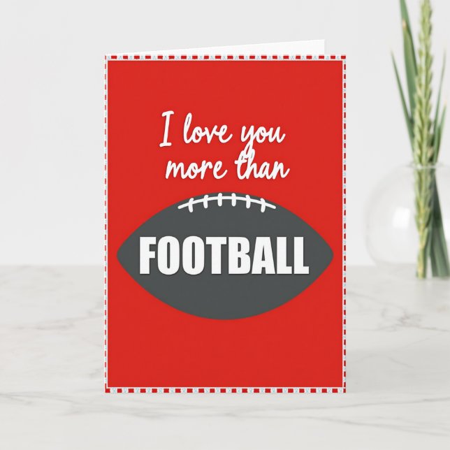 Te Amo Más Que Tarjeta de Fútbol (Anverso)