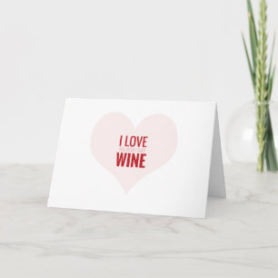 TE AMO MÁS QUE WINE- tarjeta divertida de la