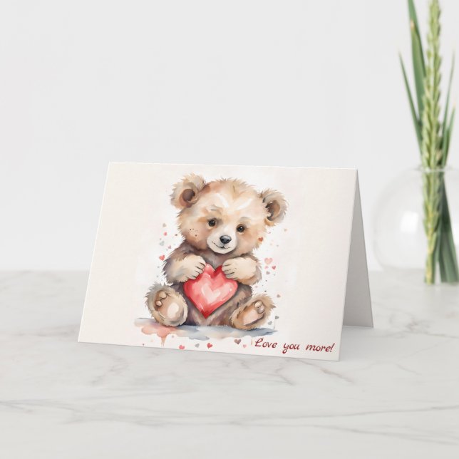 Te amo más! Tarjeta de felicitación (Anverso)