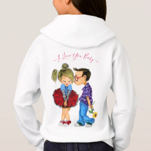 Te Amo Mensajes de Texto Hoodie Pareja Romántica -