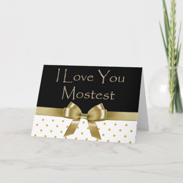 Te amo Mostest - tarjeta romántica (Anverso)