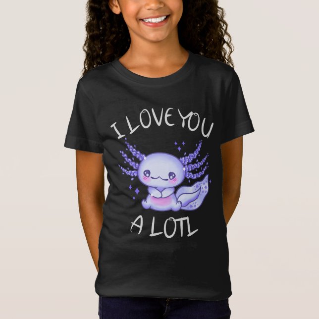 Te amo mucho Camiseta Axolotl enamorado (Anverso)