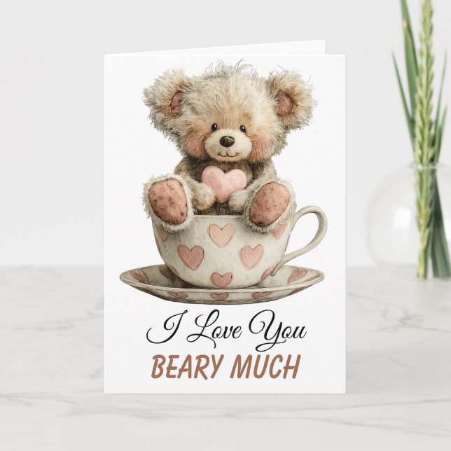 Te Amo Mucho En Taza Tarjeta Postal (Anverso)