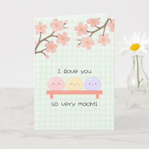 Te Amo Mucho Mochi Tarjeta del Día de San Valentín