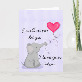 Te amo mucho Tarjeta de Elefante