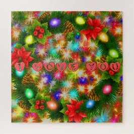 Te amo Navidades y rompecabezas de Año Nuevo