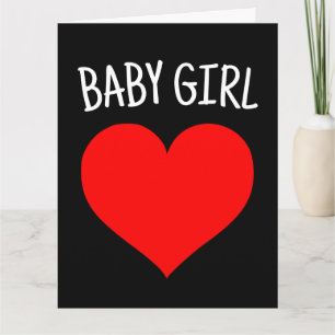 TE AMO NIÑA DE BEBÉ ROMÁNTICA TARJETA DE RECIBIMIE