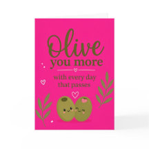 Te Amo Olivo Más Tarjeta de Feliz Día de San Valen