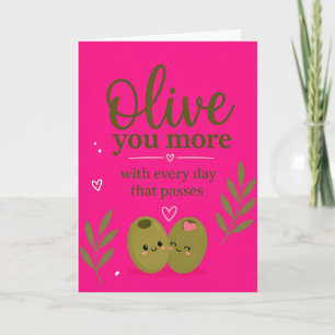 Te Amo Olivo Más Tarjeta de Feliz Día de San Valen
