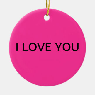 "TE AMO" ornamento rosado