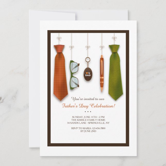 Te amo, papá, invitación del Día del Padre (Anverso)