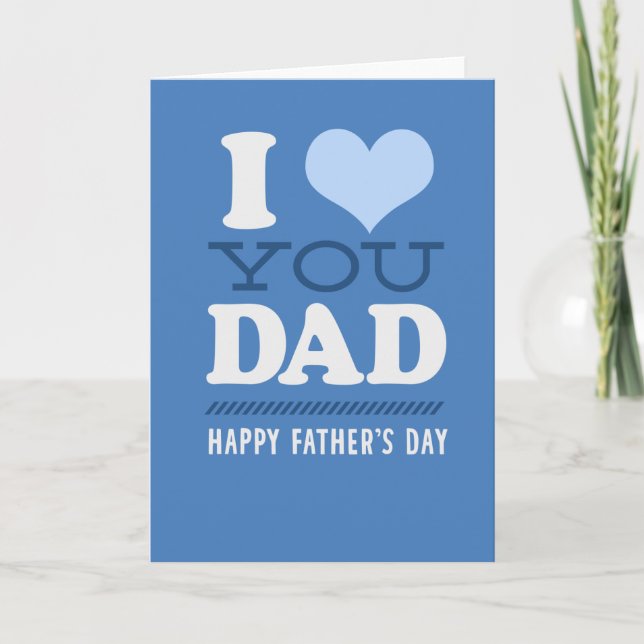 Te amo papá - tarjeta feliz del día de padre (Anverso)
