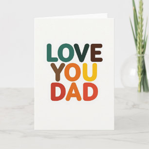 Te Amo Papá Tarjeta Tipográfica