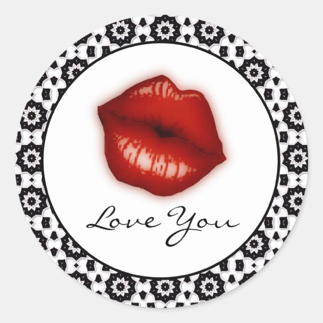 Te amo: Pegatinas de Lips (Anverso)